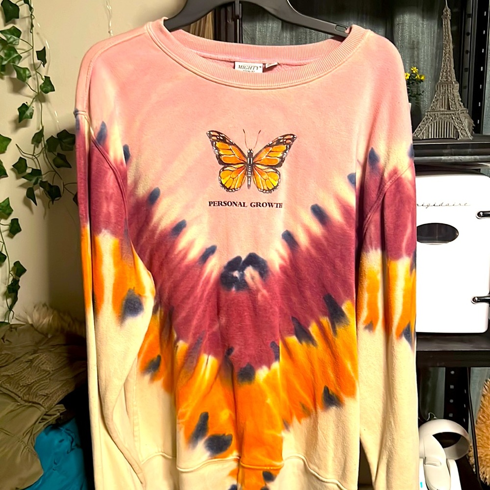 Tie-dye butterfly sweatshirt